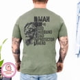 thumbnail image 1 of Christian Dad T-Shirt, Man of God Lion Tee with Bible Verse, Faith-Based Jesus Cross Shirt for Fathers, Religious Father’s Day Gift, 1 of 5