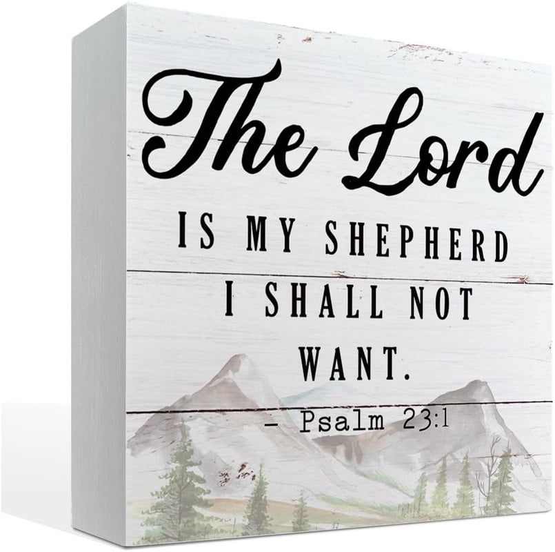 Christian Decor, Box Sign Tabletop Decor, Wooden Christian Sign ...
