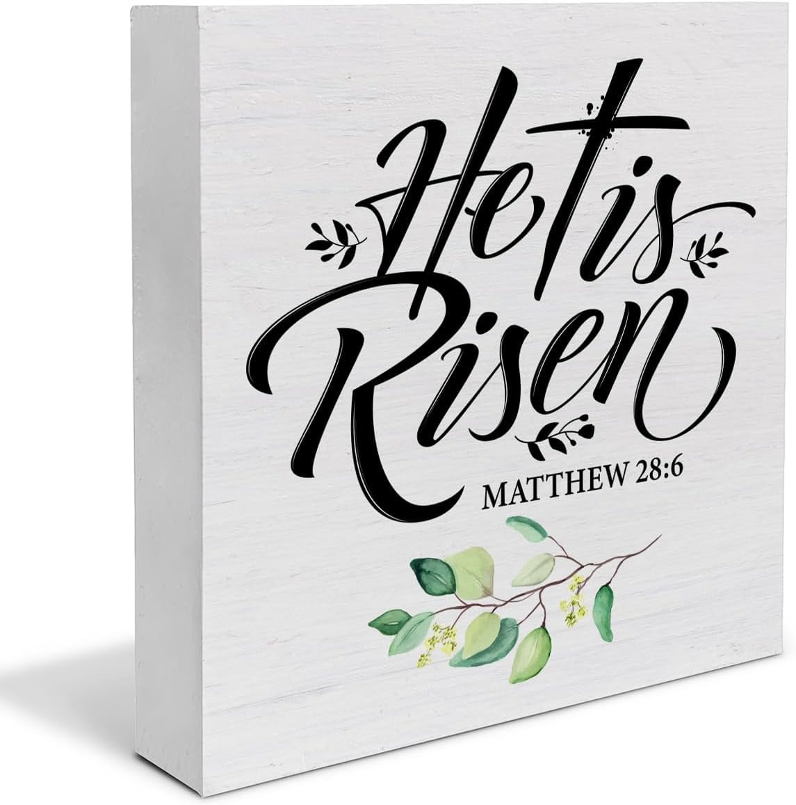 Christian Decor, Rustic He Is Risen Wood Sign Bible Verse Scripture ...