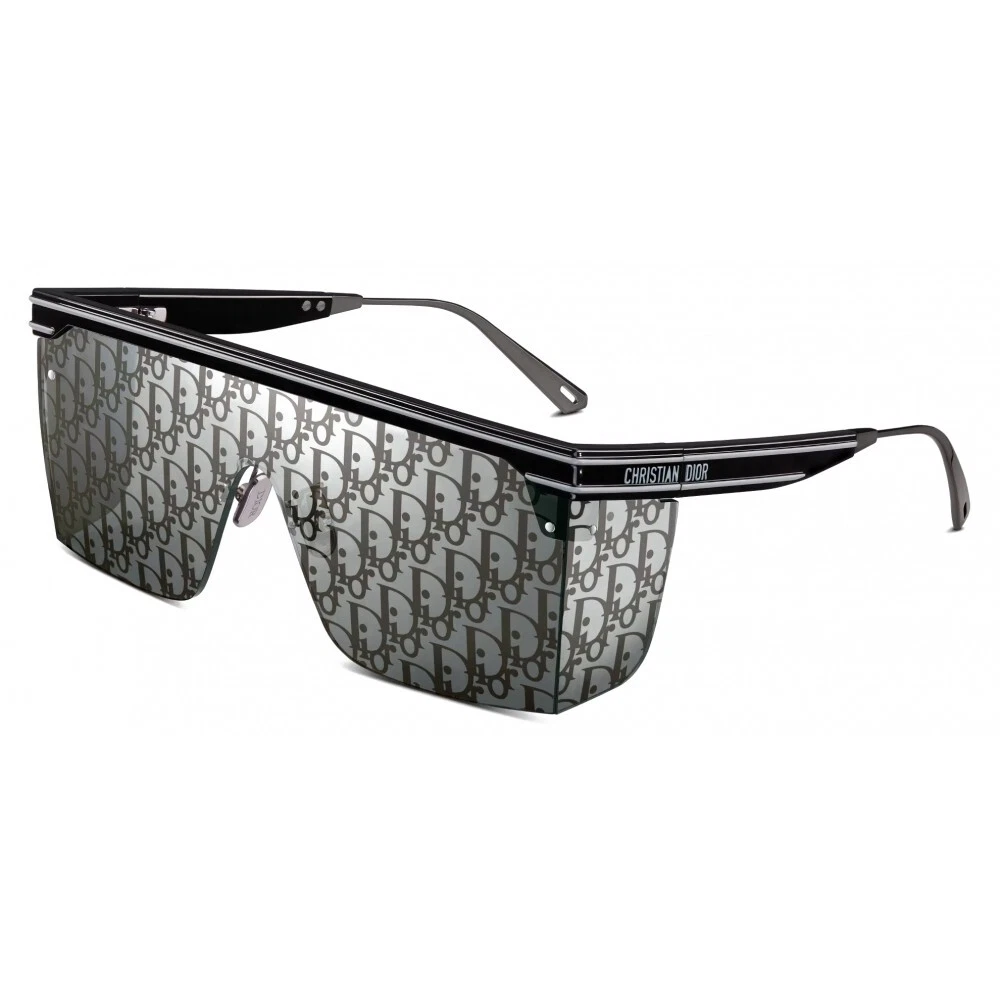 Christian Dior Black Oblique Mask Diorclub M1U Unisex Logo