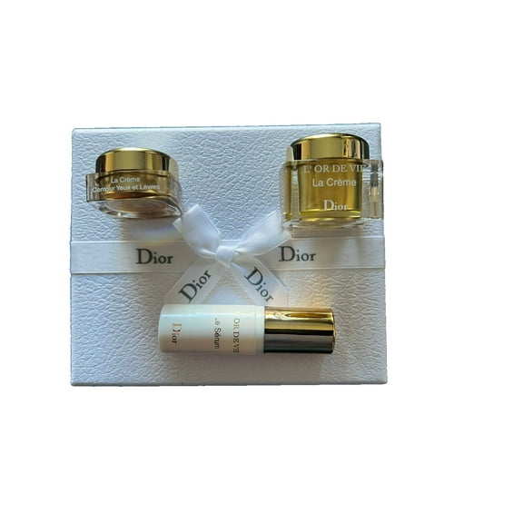 Christian Dior Cream for Face & Neck, Eye Cream, Le Serum - 3 Pieces Gift Set