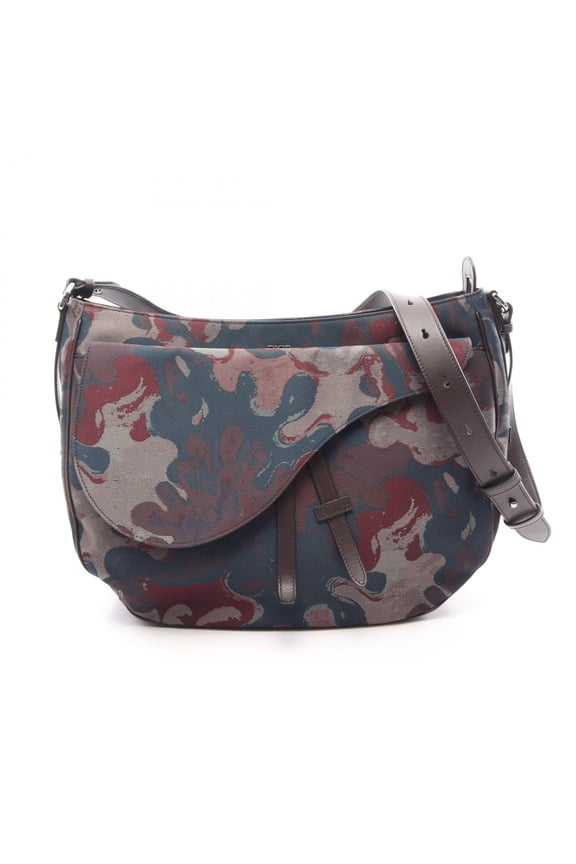 Pre-Owned Christian Dior Dior Christian x Peter Doig Saddle Bag Shoulder Handbag Canvas Leather...