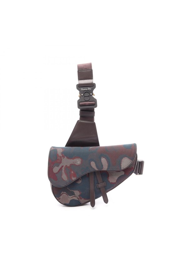 Pre-Owned Christian Dior Dior Christian x Peter Doig Saddle Bag Waist Body Handbag Canvas...