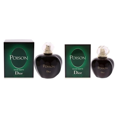 Christian Dior Poison 2 Pc Kit - 3.4oz EDT Spray, 1oz EDT Spray