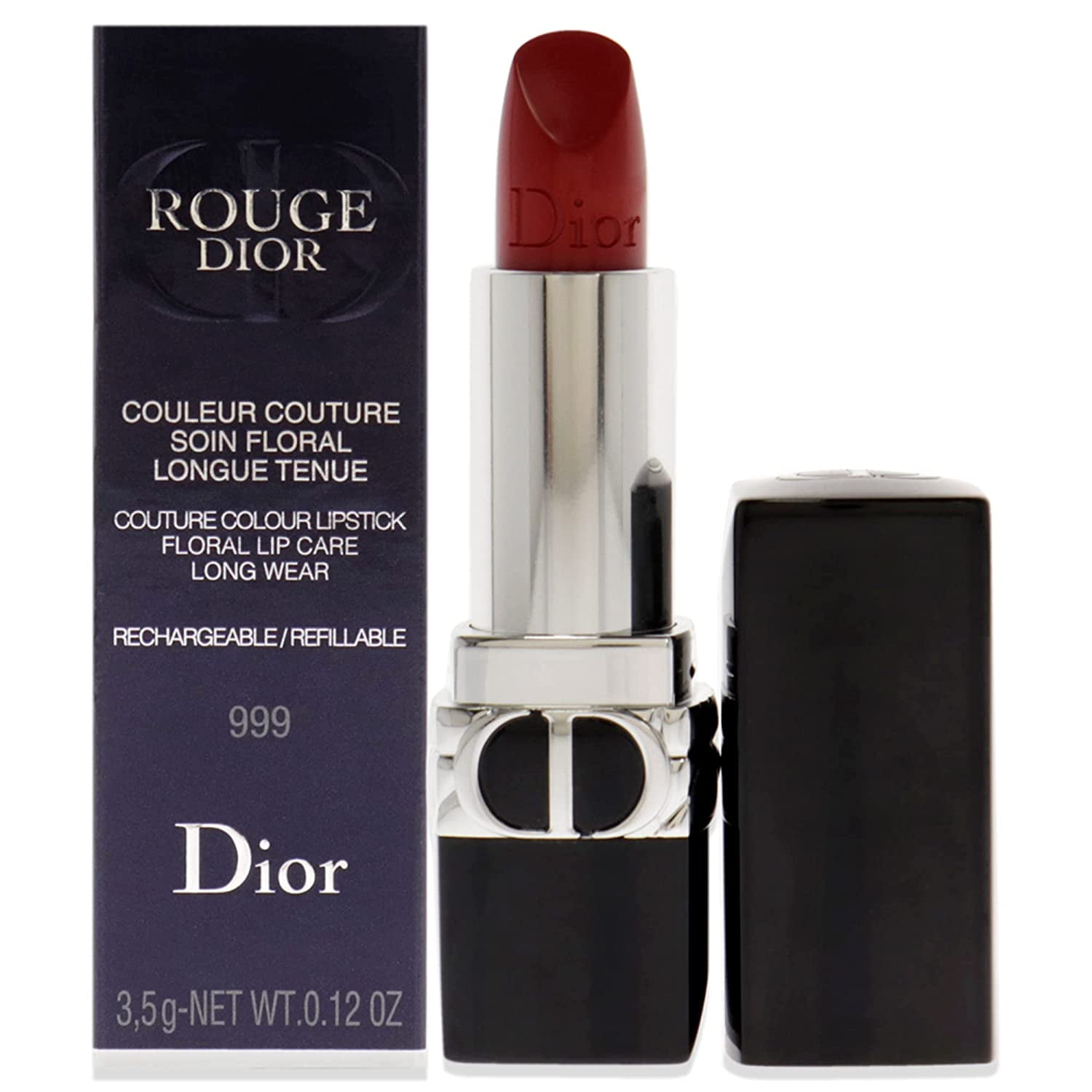 Christian Dior Rouge Dior Couture Lipstick Satin - 999 Red 0.12 oz Lipstick  (Refillable) 