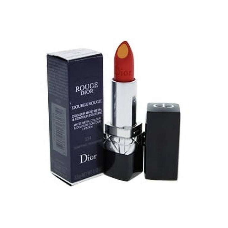Christian Dior Rouge Dior Double Rouge Matte Metal Color Lipstick 534 Tempting Tangerine 0.12 oz Lipstick