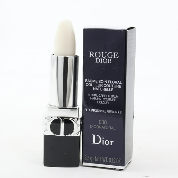 Christian Dior Rouge Dior Floral Care Lip Balm Satin - 000 Diornatural , 0.12 oz Lip Balm (Refillable)