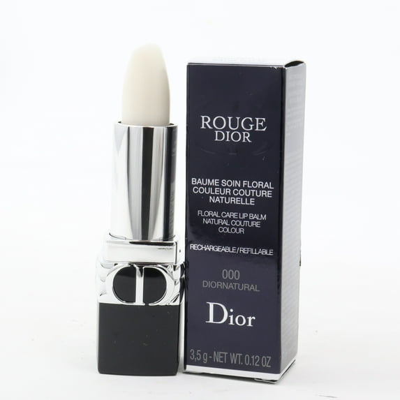 Christian Dior Rouge Dior Floral Care Lip Balm Satin - 000 Diornatural , 0.12 oz Lip Balm (Refillable)