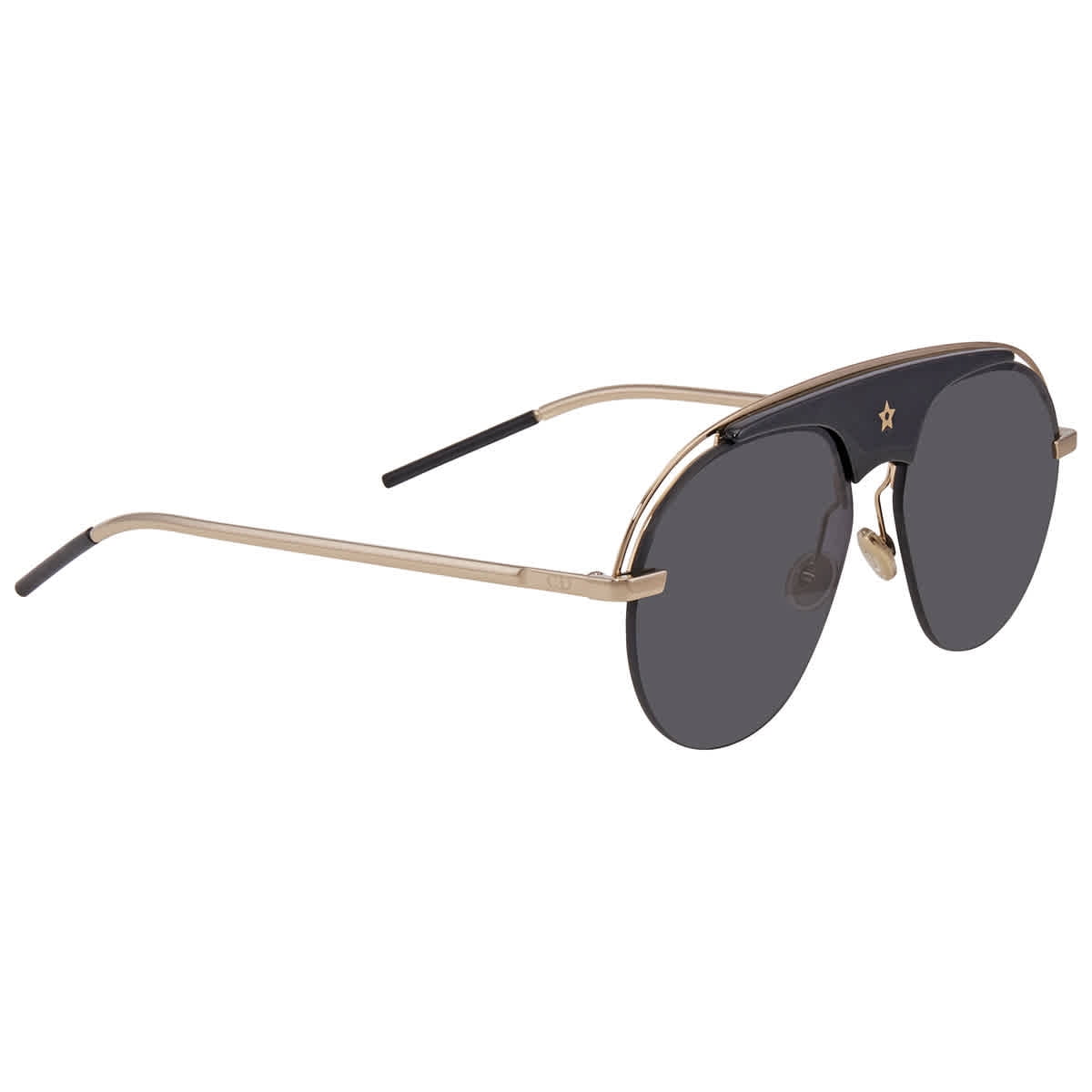 Dior Diorevolution Aviator Sunglasses Silver Gold Frame Black Lens CSA2K 58mm DIOR - CSA2K main image 4