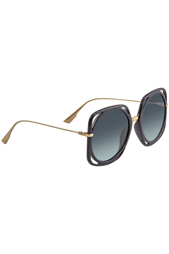 Christian Dior Women's DIRECTIONS 56mm Black and Gold Frame Sunglasses