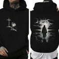 thumbnail image 1 of Christian Double Sided Hoodie – Cross and Heavenly Light Back Print, Inspirational Faith-Based Pullover for Men and Women, 1 of 7