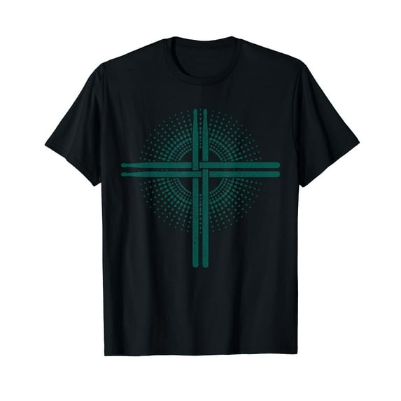 Christian Drummer Drum Sticks Cross Drumming For Jesus Men Vintage T-Shirt