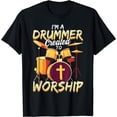 thumbnail image 1 of Christian Drummer T shirts for Men Worship Drummer T-Shirt, 1 of 3