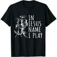 thumbnail image 1 of Christian Drumming In Jesus Name Play Drums Worship Drummer T-Shirt Black 2X-Large, 1 of 4
