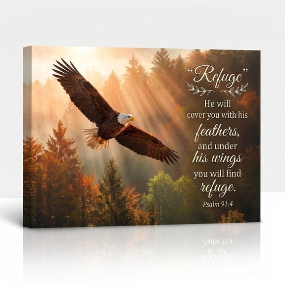 Christian Eagle Print, Psalm Wall Art, Scripture Wall Decor, Rustic Bible Verse Poster, Faith Decor