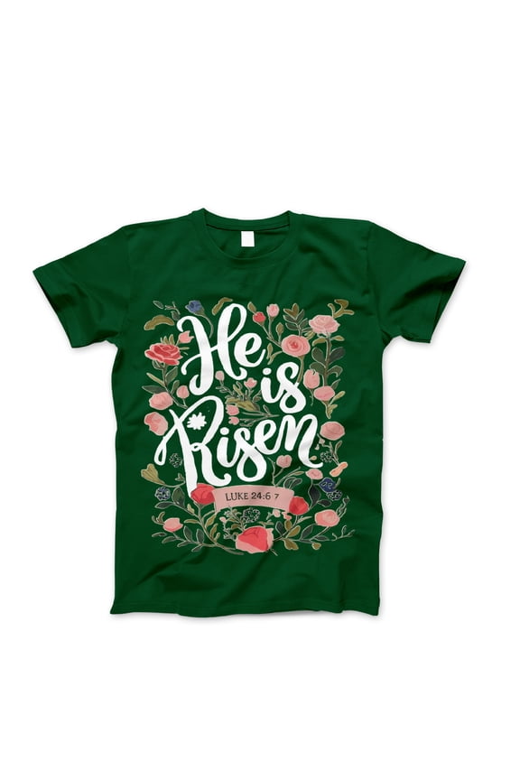 Christian Easter T-shirt, He Is Risen Tshirt, Christian Women Tee Shirt, Easter Bible Verse Shirt, Religious Easter Gift for Her