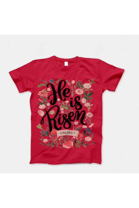 Christian Easter T-shirt, He Is Risen Tshirt, Christian Women Tee Shirt, Easter Bible Verse Shirt, Religious Easter Gift for Her