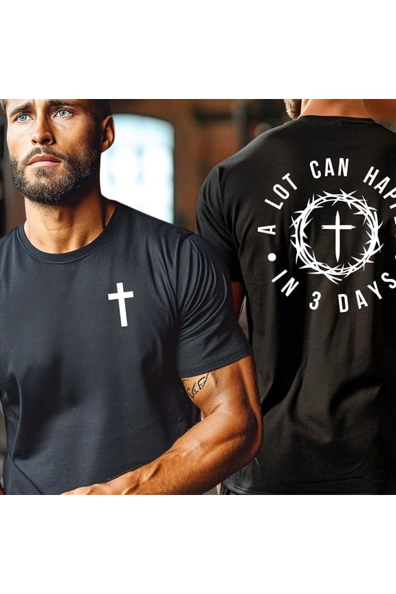 Christian Easter Tshirt, Men's Tee, Unisex Religious Holiday Top, Scripture Tee, Resurrection Sunday Shirt