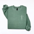 thumbnail image 1 of Christian Embroidery Faith Cross Inspirational Sweatshirt for Men and Women, 1 of 6