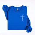 thumbnail image 1 of Christian Embroidery Faith Cross Inspirational Sweatshirt for Men and Women, 1 of 6