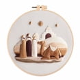 thumbnail image 1 of Christian Embroidery Kit for Adults, Nativity Scene Pre-Stamped Needlepoint Kit, Beginner DIY Cross Stitch Set with Hoop Thread Needle Instruction, Christmas Ornaments, 1 of 7