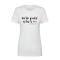 thumbnail image 1 of Christian Eternal Life Greatest of These is Love Ladies Slim Fit Tee-Medium White, 1 of 4