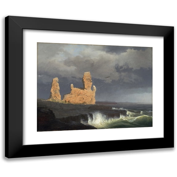Christian Ezdorf 24x19 Black Modern Framed Museum Art Print Titled - The Icelandic Coast