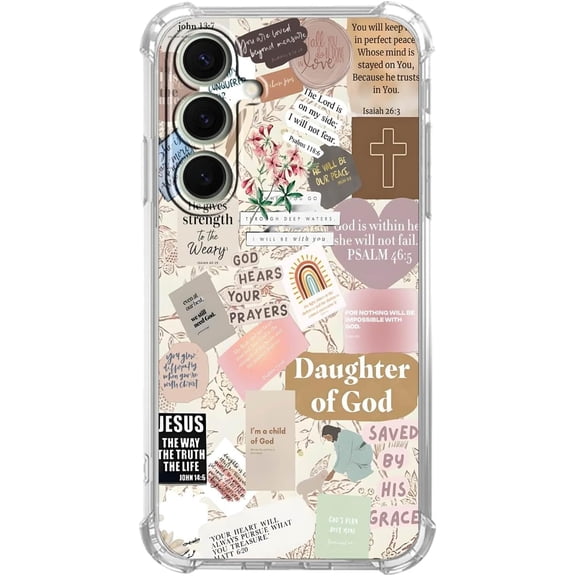 Christian Faith Case for Samsung Galaxy S26,Religious God is with You,Trendy Cool Soft TPU Bumper Cover for Samsung Galaxy S26