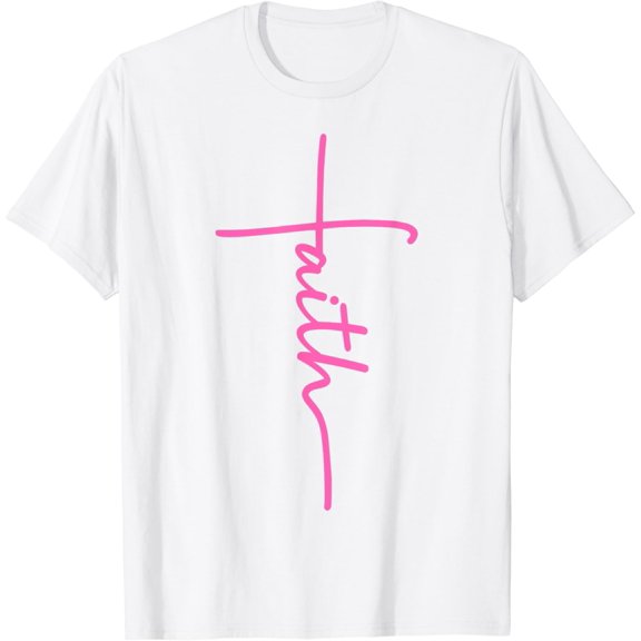 Christian Faith Cross Hot Pink Believers Christians Gift T-Shirt