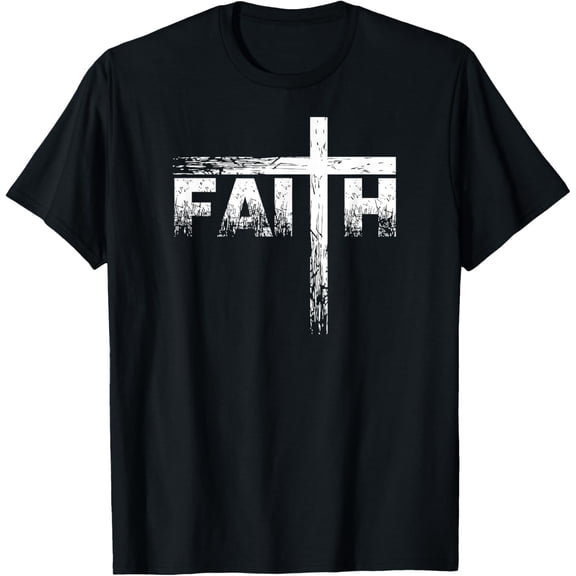t-shirt Christian Faith & Cross T-Shirt - Christian Faith T Shirts T-ShirtMen and women can wear, black T-shirts, gifts. Age: M,L，XL 2XL, 3XL, 4XL