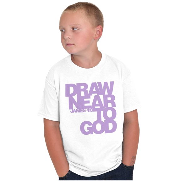 Christian Faith Draw Near to God Crewneck T Shirts Boy Girl Teen Brisco Brands S