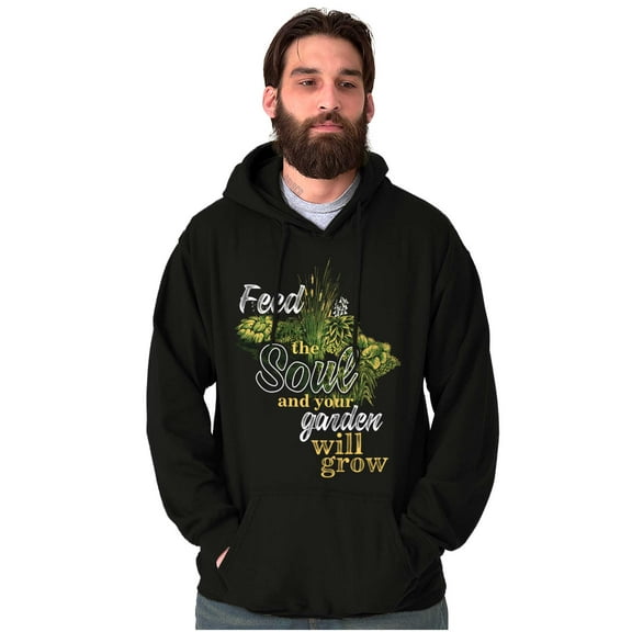 Christian Faith Feed Soul Garden Unisex Plus Fleece Graphic Hoodie Brisco Brands 2X