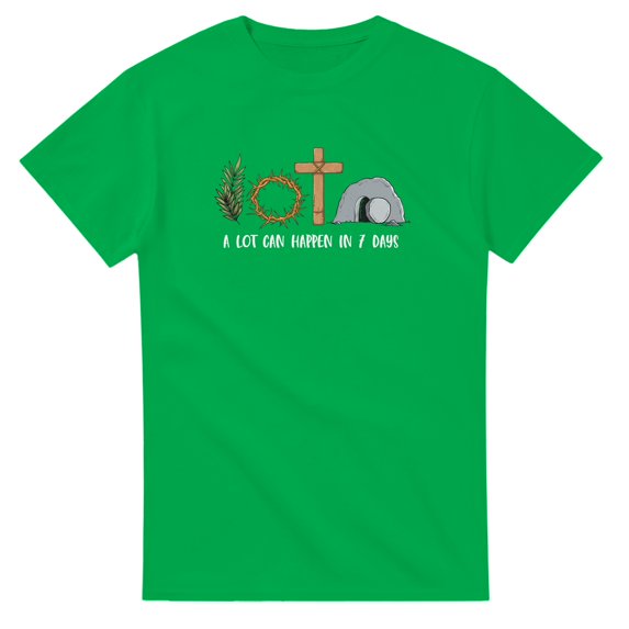 Christian Faith Graphic T-Shirt - A Lot Can Happen in 7 Days - Religious Easter Tee