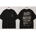 thumbnail image 1 of Christian Faith Graphic T-Shirt for Men & Women, God Will Never Fail You Bible Verse Vintage Washed Religious Tee, 1 of 6