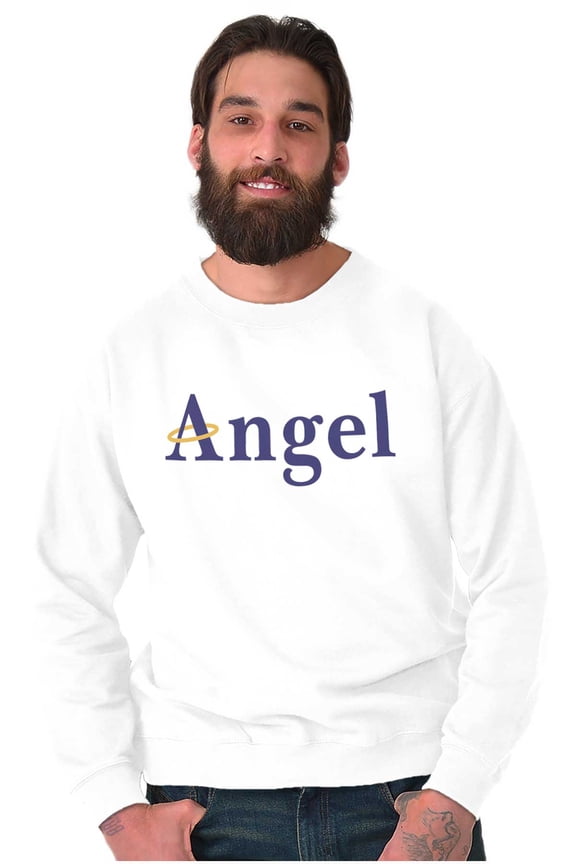 Christian Faith Holy Angel Halo Unisex Plus Fleece Graphic Sweatshirt Brisco Brands 2X