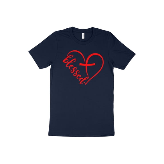 Christian Faith Inspirational Church Tshirt Blessed Heart Gift for Religious Men Women Kids Boys Girls T-Shirt