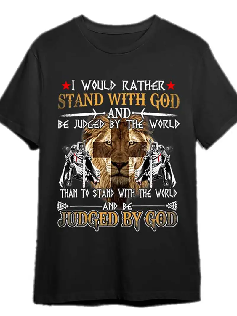 Christian Faith Inspired T Shirt 100% Cotton Crew Neck Slight Christian Faith Inspired T Shirt 100% Cotton Crew Neck Slight