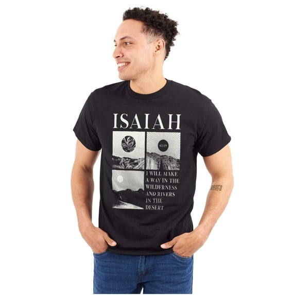 Christian Faith Isaiah Mountains Men's Graphic T Shirt Tees Brisco Brands X