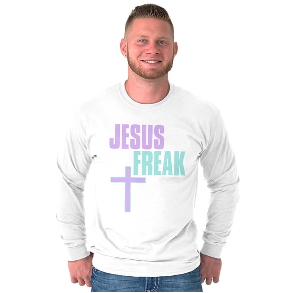 Christian Faith Jesus Freak Cross Long Sleeve TShirt Men Women Brisco Brands S