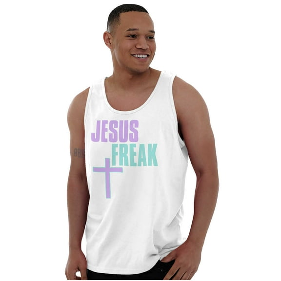 Christian Faith Jesus Freak Cross Tank Top T Shirts Men Women Brisco Brands S