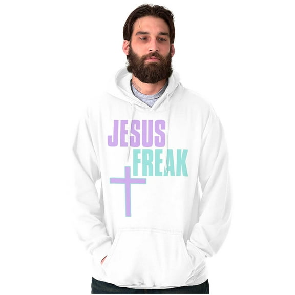 Christian Faith Jesus Freak Cross Unisex Plus Fleece Graphic Hoodie Brisco Brands 5X