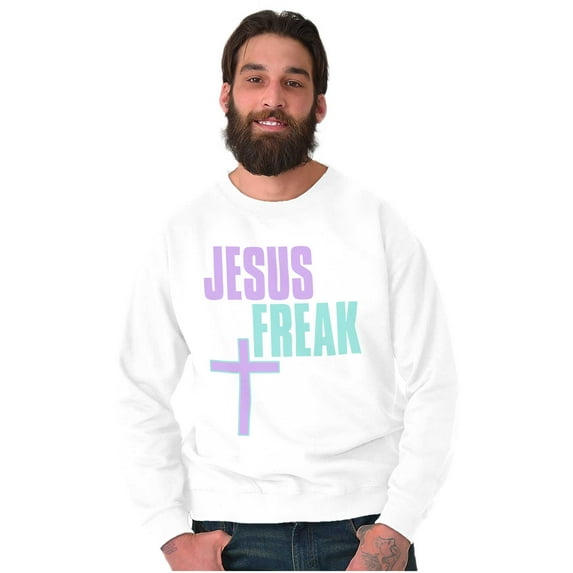 Christian Faith Jesus Freak Cross Unisex Plus Fleece Graphic Sweatshirt Brisco Brands 4X