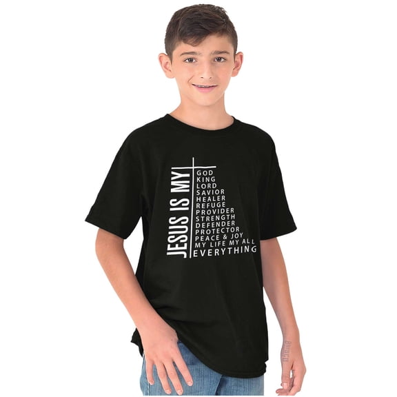 Christian Faith Jesus Is My Cross Crewneck T Shirts Boy Girl Teen Brisco Brands X