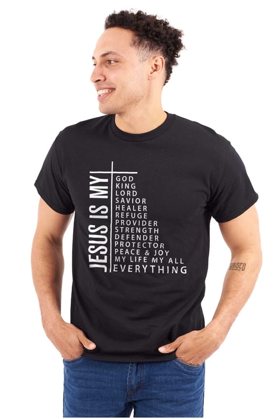 Christian Faith Jesus Is My Cross Men's Graphic T Shirt Tees Brisco Brands L
