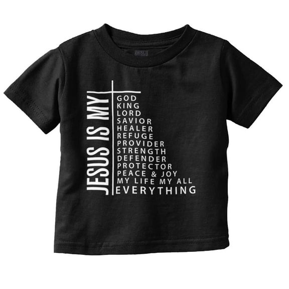 Christian Faith Jesus Is My Cross Toddler Boy Girl T Shirt Infant Toddler Brisco Brands 2T