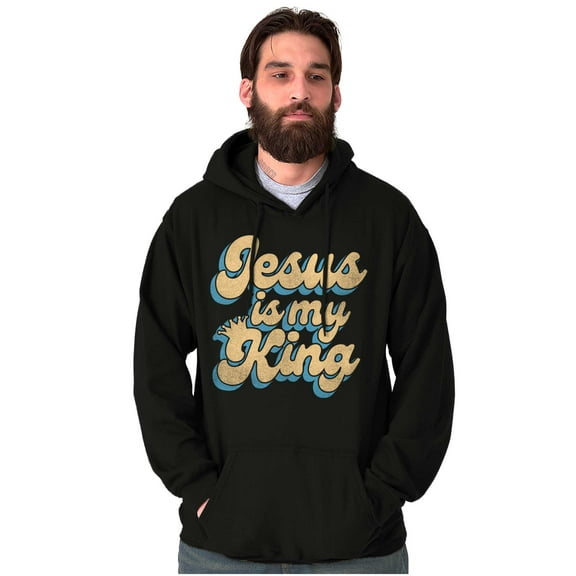 Christian Faith Jesus is my King Hoodie Sweatshirt Women Men Brisco Brands S