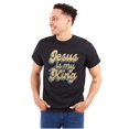 thumbnail image 1 of Christian Faith Jesus is my King Plus Size Crewneck Graphic Tee Shirt Brisco Brands 3X, 1 of 6