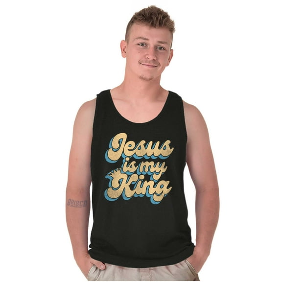 Christian Faith Jesus is my King Plus Size Graphic Tank Top Brisco Brands 3X