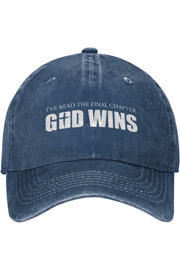Christian Faith Lover Womens Ball Cap God Wins I've Read The Final Chapter Athletic Caps for Women Light Weight Workout Caps
