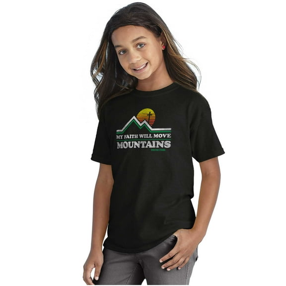 Christian Faith Moves Mountains Crewneck T Shirts Boy Girl Teen Brisco Brands X